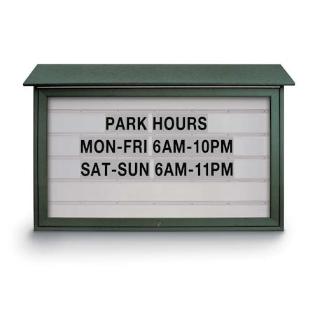 United Visual Products Indoor Enclosed Combo Board, 72"x36", Bronze Frame/Green & Cloud UVCB7236BZ-GREEN-CLOUD